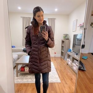 Eddie Bauer womens XS maroon down jacket
